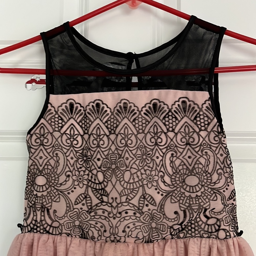 EASTER LACE PINK & BLACK CHILDREN’S PLACE SZ.6/8 DRESS - Picture 4 of 7